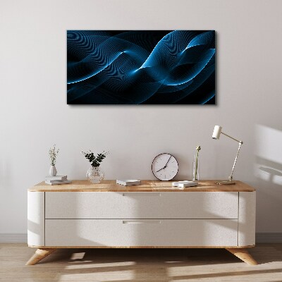 Foto leinwand Blaue Energiewellen