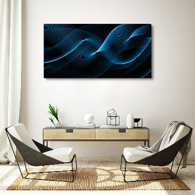 Foto leinwand Blaue Energiewellen