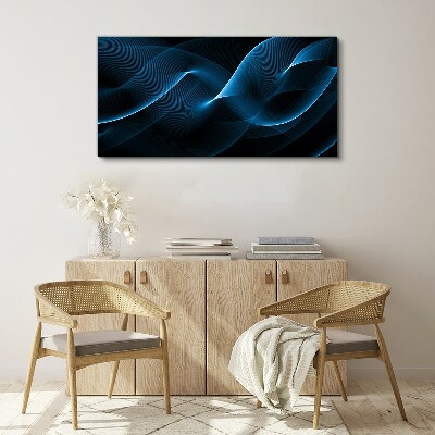 Foto leinwand Blaue Energiewellen