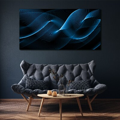 Foto leinwand Blaue Energiewellen