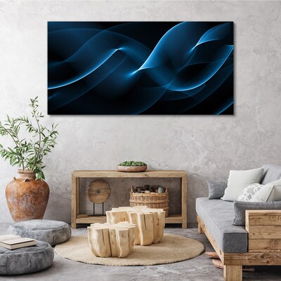 Foto leinwand Blaue Energiewellen