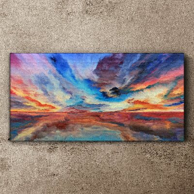 Bild auf leinwand Sonnenuntergang in den Farben des Himmels