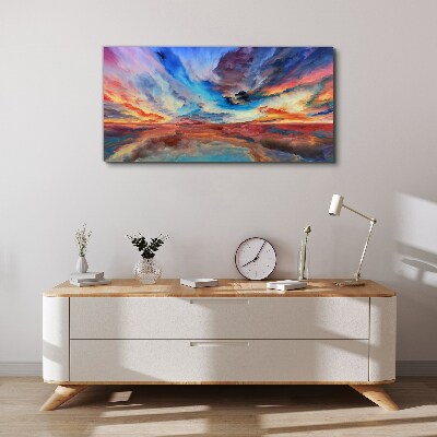 Bild auf leinwand Sonnenuntergang in den Farben des Himmels