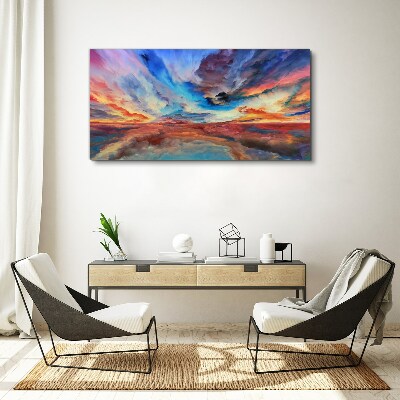 Bild auf leinwand Sonnenuntergang in den Farben des Himmels
