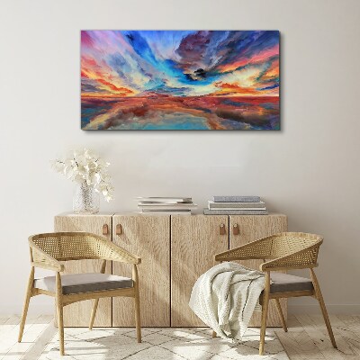 Bild auf leinwand Sonnenuntergang in den Farben des Himmels