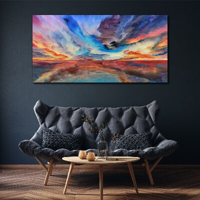 Bild auf leinwand Sonnenuntergang in den Farben des Himmels