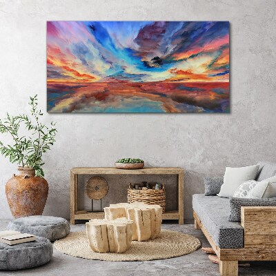 Bild auf leinwand Sonnenuntergang in den Farben des Himmels