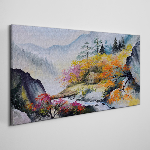 Bild auf leinwand Herbstliches Bergpanorama
