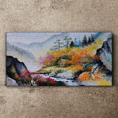 Bild auf leinwand Herbstliches Bergpanorama