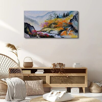 Bild auf leinwand Herbstliches Bergpanorama