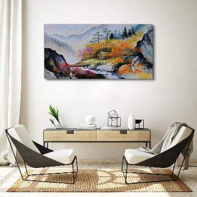 Bild auf leinwand Herbstliches Bergpanorama