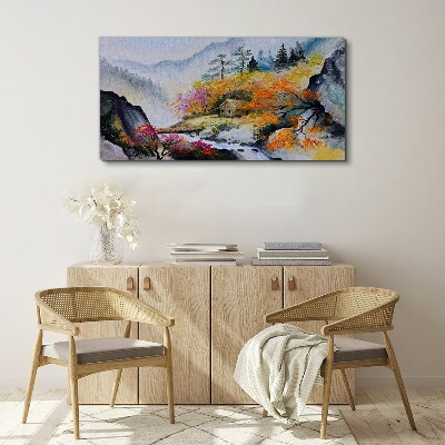 Bild auf leinwand Herbstliches Bergpanorama