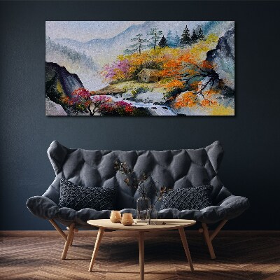 Bild auf leinwand Herbstliches Bergpanorama