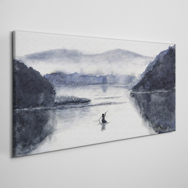 Foto auf leinwand Ein ruhiger Morgen am See