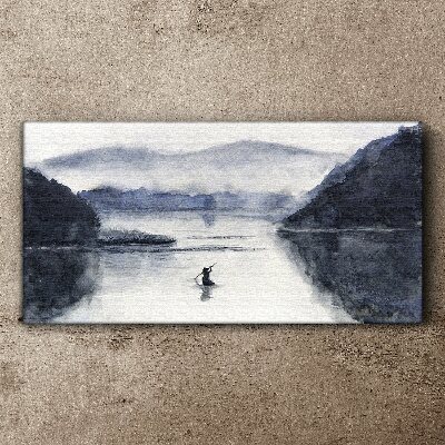 Foto auf leinwand Ein ruhiger Morgen am See