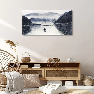 Foto auf leinwand Ein ruhiger Morgen am See