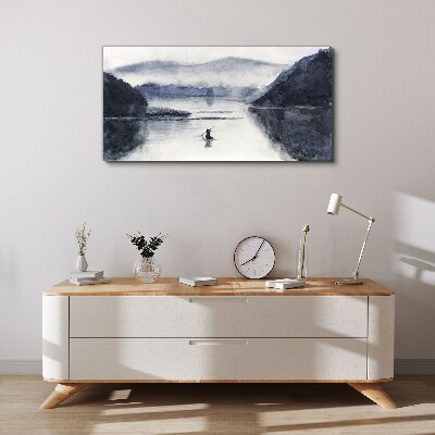 Foto auf leinwand Ein ruhiger Morgen am See