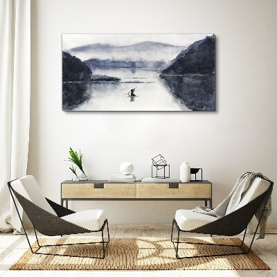 Foto auf leinwand Ein ruhiger Morgen am See
