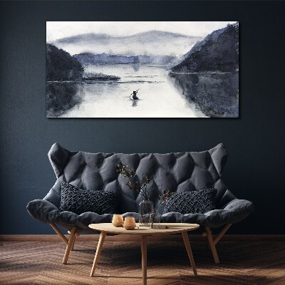 Foto auf leinwand Ein ruhiger Morgen am See