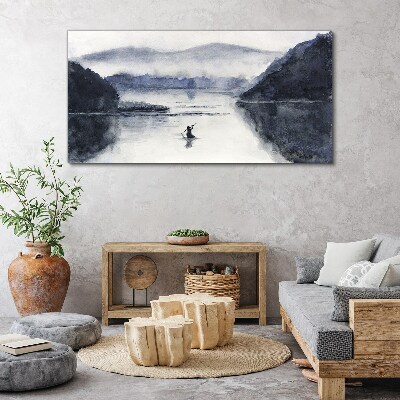 Foto auf leinwand Ein ruhiger Morgen am See