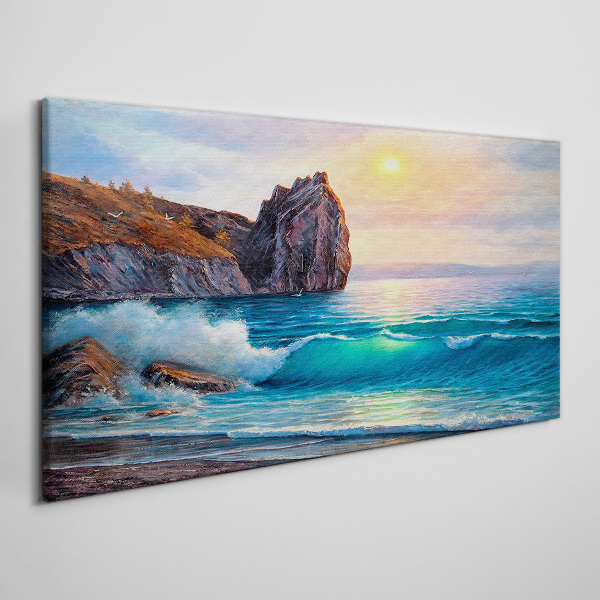 Foto auf leinwand Ruhiges Meer bei Sonnenuntergang