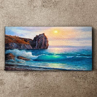 Foto auf leinwand Ruhiges Meer bei Sonnenuntergang
