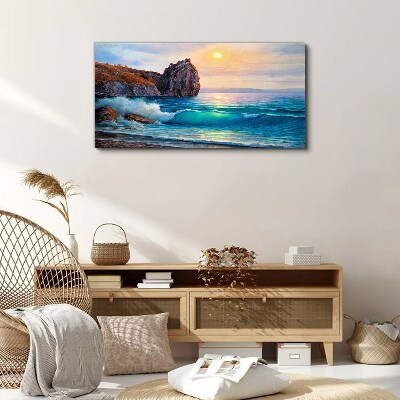 Foto auf leinwand Ruhiges Meer bei Sonnenuntergang