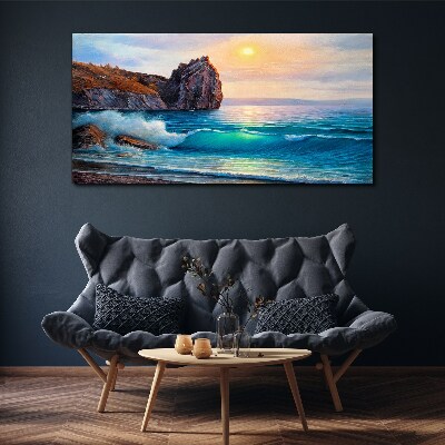 Foto auf leinwand Ruhiges Meer bei Sonnenuntergang