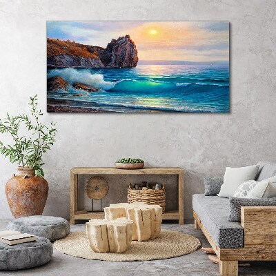 Foto auf leinwand Ruhiges Meer bei Sonnenuntergang