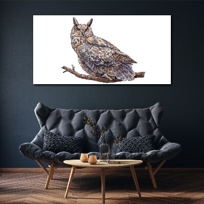 Foto auf leinwand Eule auf einem Ast