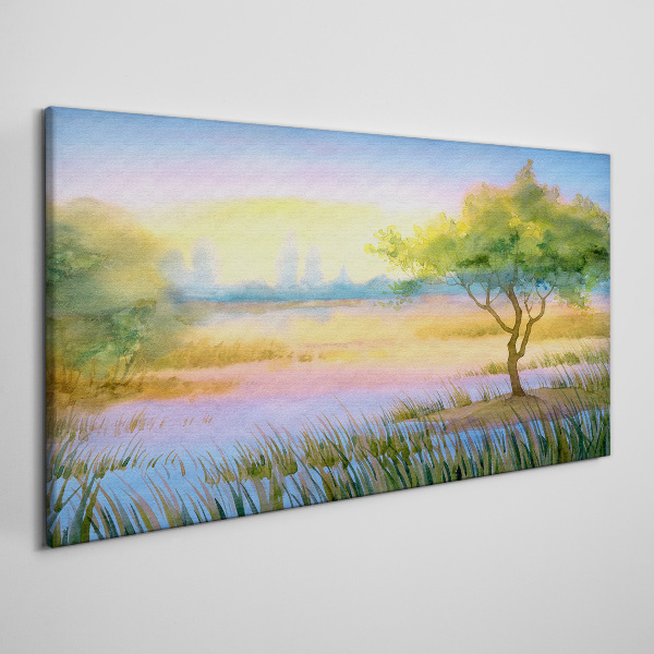 Foto auf leinwand Morgenstille am See