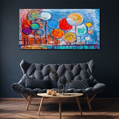 Bild auf leinwand Bunte Bäume im Wind
