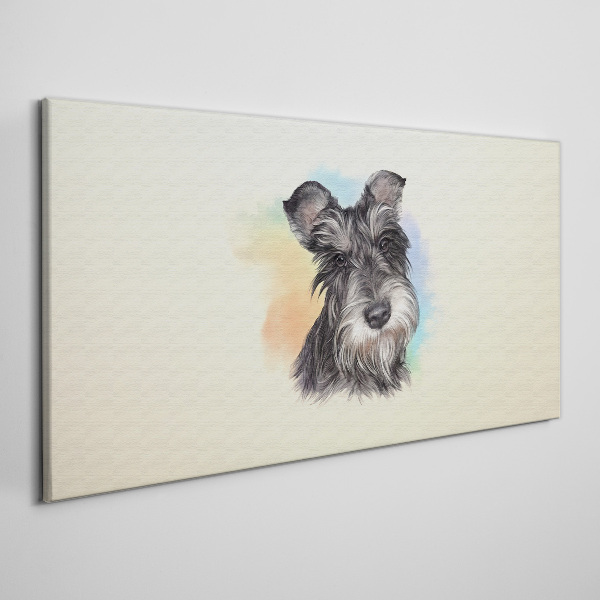 Foto auf leinwand Porträt eines Hundes in Pastellfarben