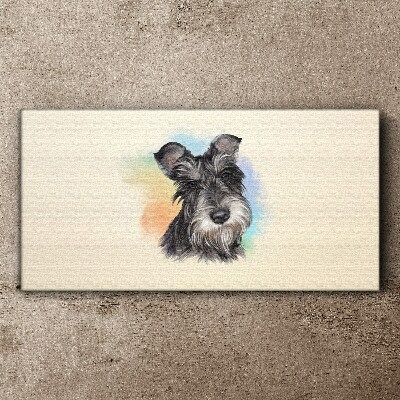 Foto auf leinwand Porträt eines Hundes in Pastellfarben
