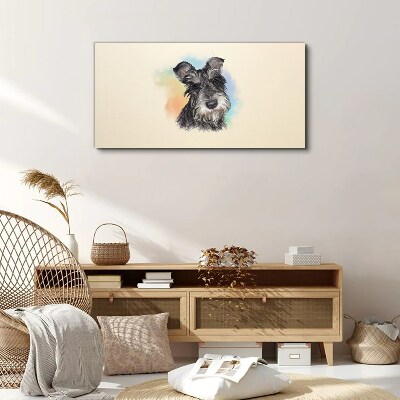 Foto auf leinwand Porträt eines Hundes in Pastellfarben