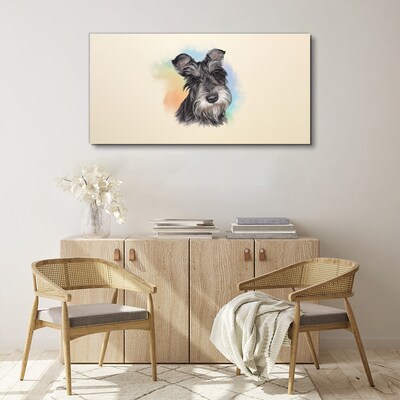 Foto auf leinwand Porträt eines Hundes in Pastellfarben