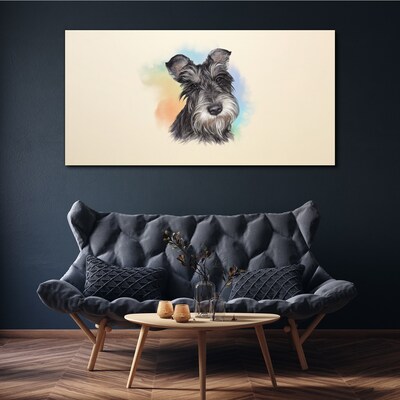 Foto auf leinwand Porträt eines Hundes in Pastellfarben