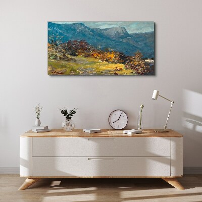 Foto auf leinwand Berglandschaft in herbstlichen Farben