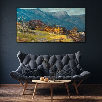 Foto auf leinwand Berglandschaft in herbstlichen Farben