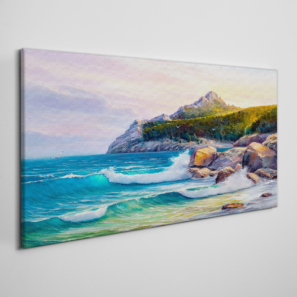 Foto auf leinwand Ruhiges Meer bei Sonnenuntergang