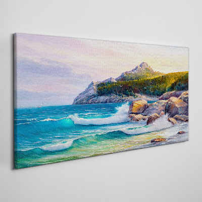 Foto auf leinwand Ruhiges Meer bei Sonnenuntergang
