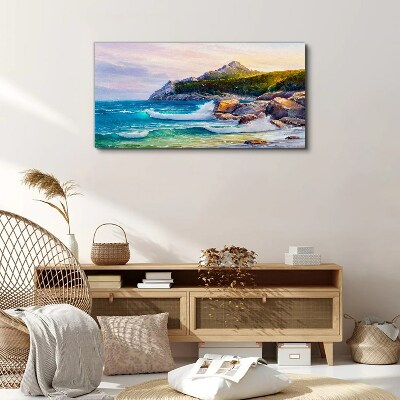 Foto auf leinwand Ruhiges Meer bei Sonnenuntergang