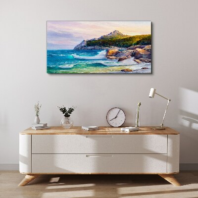 Foto auf leinwand Ruhiges Meer bei Sonnenuntergang