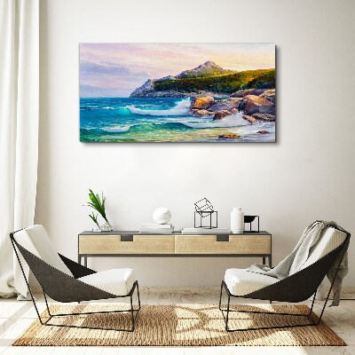 Foto auf leinwand Ruhiges Meer bei Sonnenuntergang