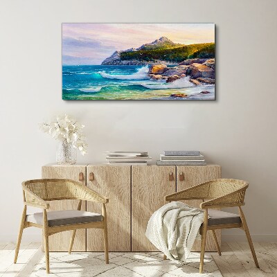 Foto auf leinwand Ruhiges Meer bei Sonnenuntergang