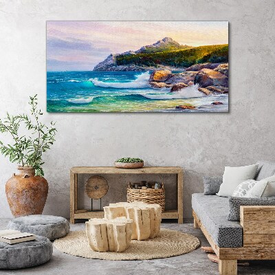 Foto auf leinwand Ruhiges Meer bei Sonnenuntergang