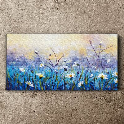 Wandbild Blumenlandschaft in Pastellfarben