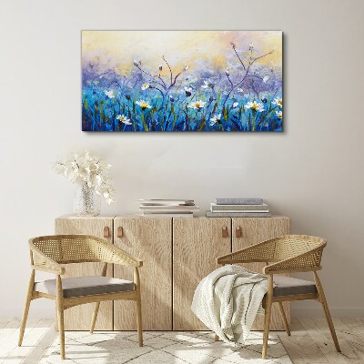 Wandbild Blumenlandschaft in Pastellfarben