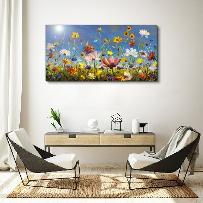 Bild auf leinwand Blumenwiese malen