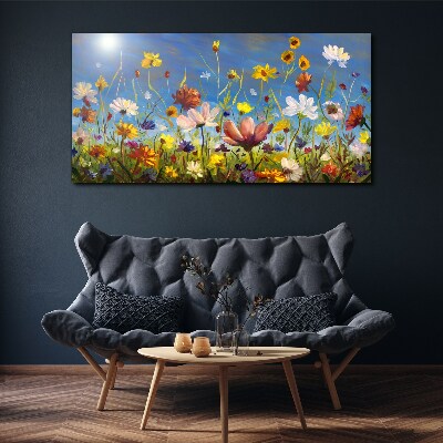 Bild auf leinwand Blumenwiese malen